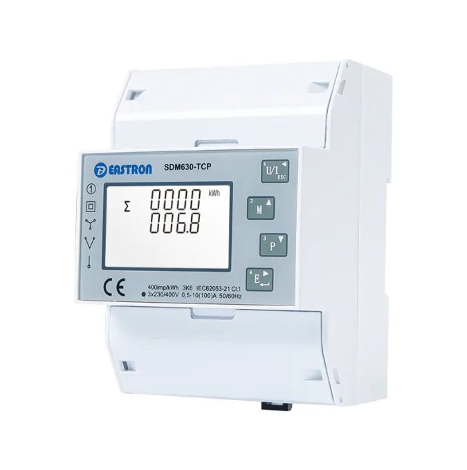 SDM630 3 fase kWh energie meter TCP 100A LCD MID gekeurd - Sdm630 100a tcp mid - SDM630 TCP 100A MID