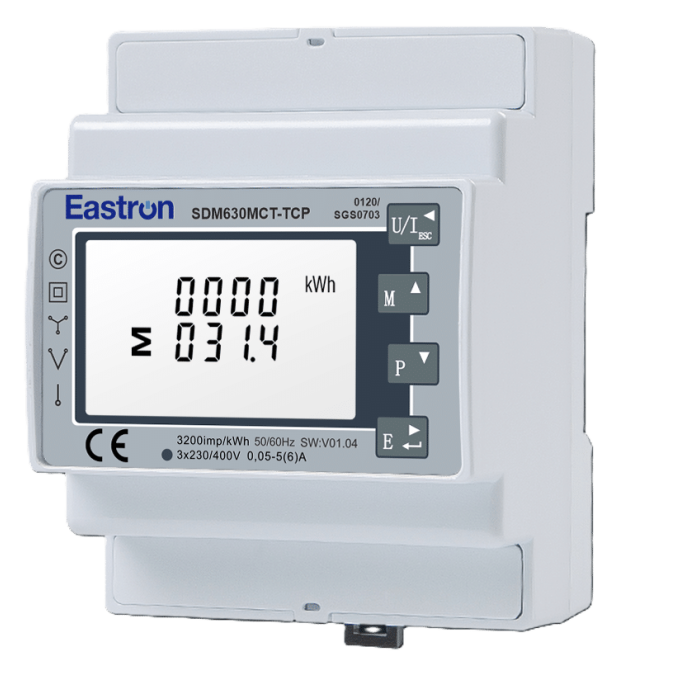 SDM630MCT TCP MID energiemeter. Moet i.c.m. stroomtrafo's (niet inclusief) - Sdm630mct tcp - SDM630MCT-TCP-MID